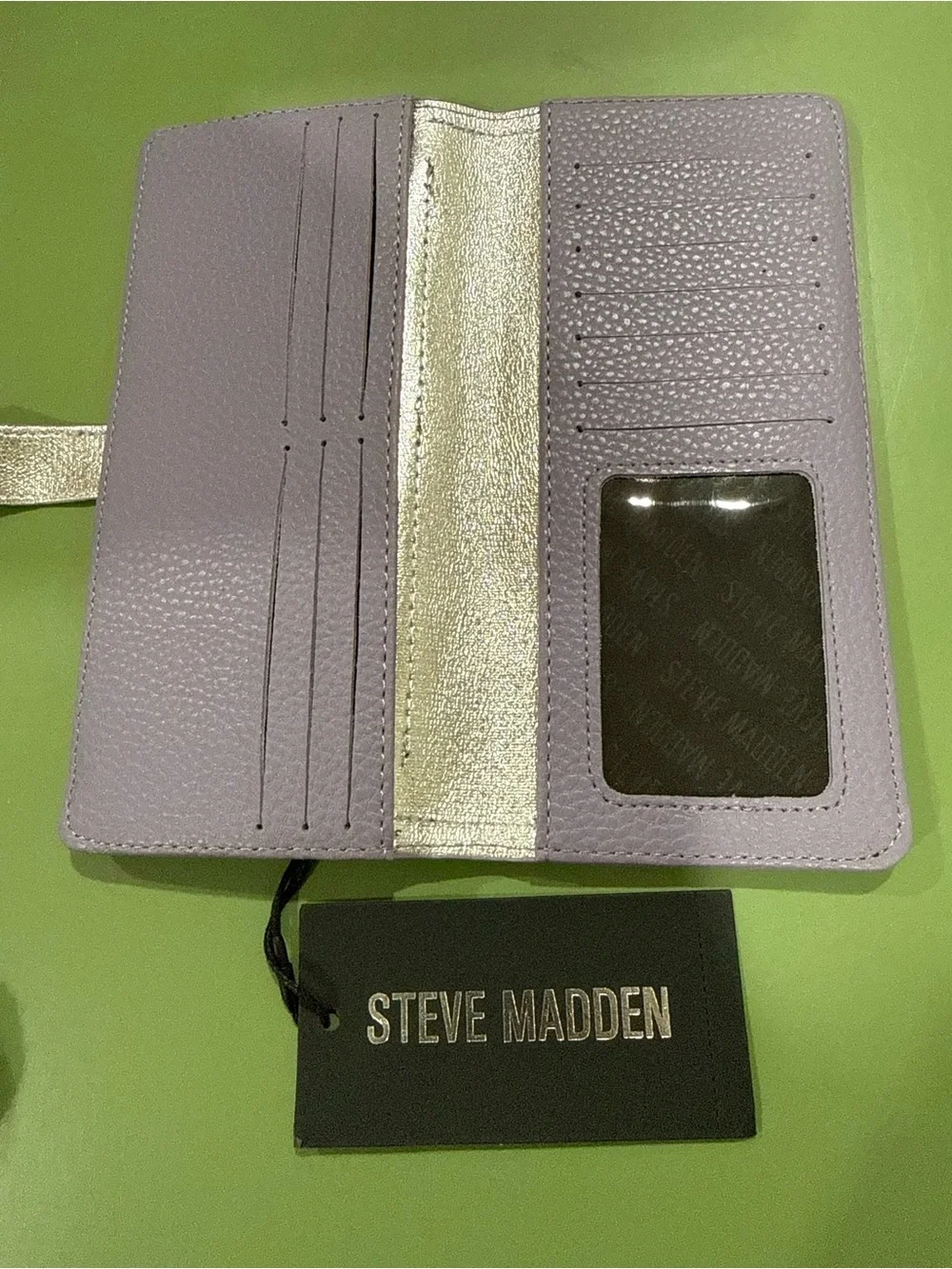 Steve Madden Lilac Textured Wallet with Gold Hardware